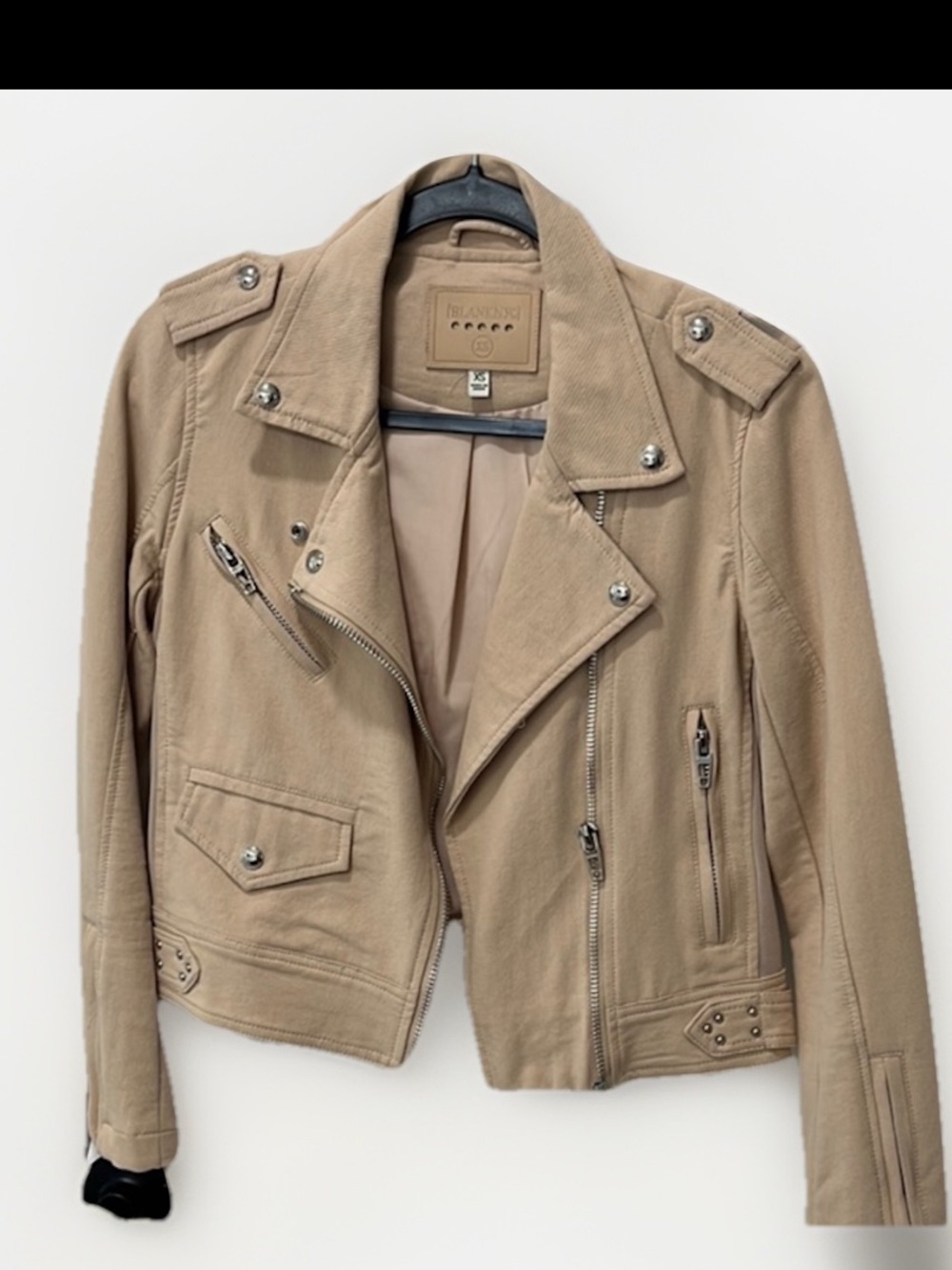 😊 Blank NYC Beige Moto Jacket